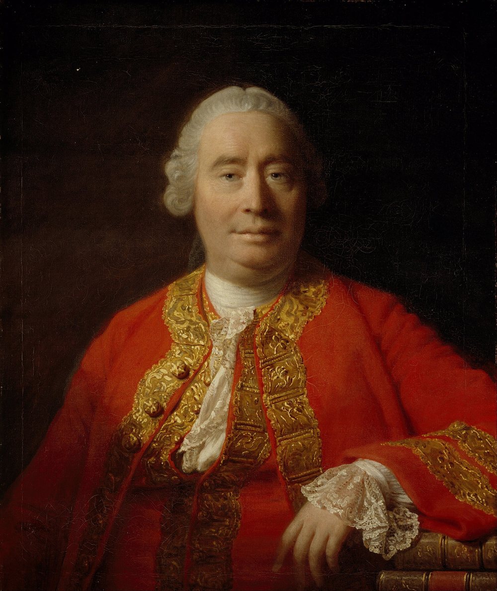 David Hume retratado por Allan Ramsay en 1766 (Galería Nacional Escocesa de Retratos, Edimburgo).