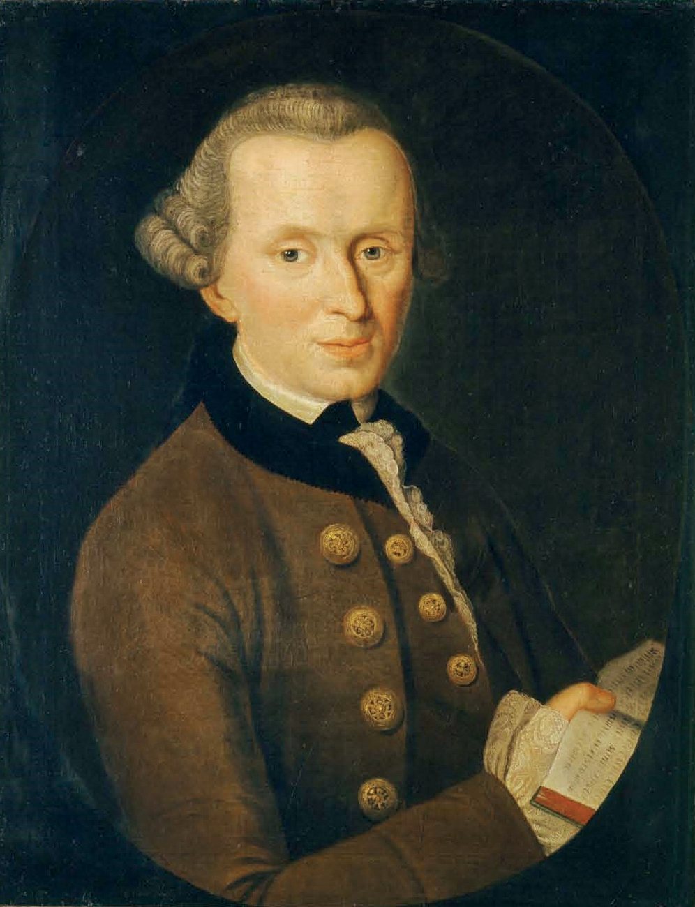 Retrato de Immanuel Kant por Johann Gottlieb Becker (1768).