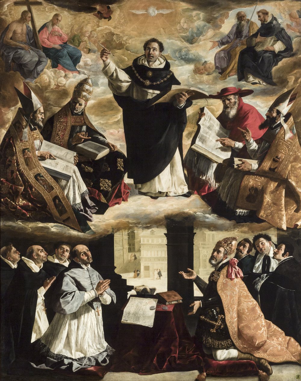Apoteosis de santo Tomás de Aquino, de Francisco de Zurbarán (1631). Museo de Bellas Artes de Sevilla.